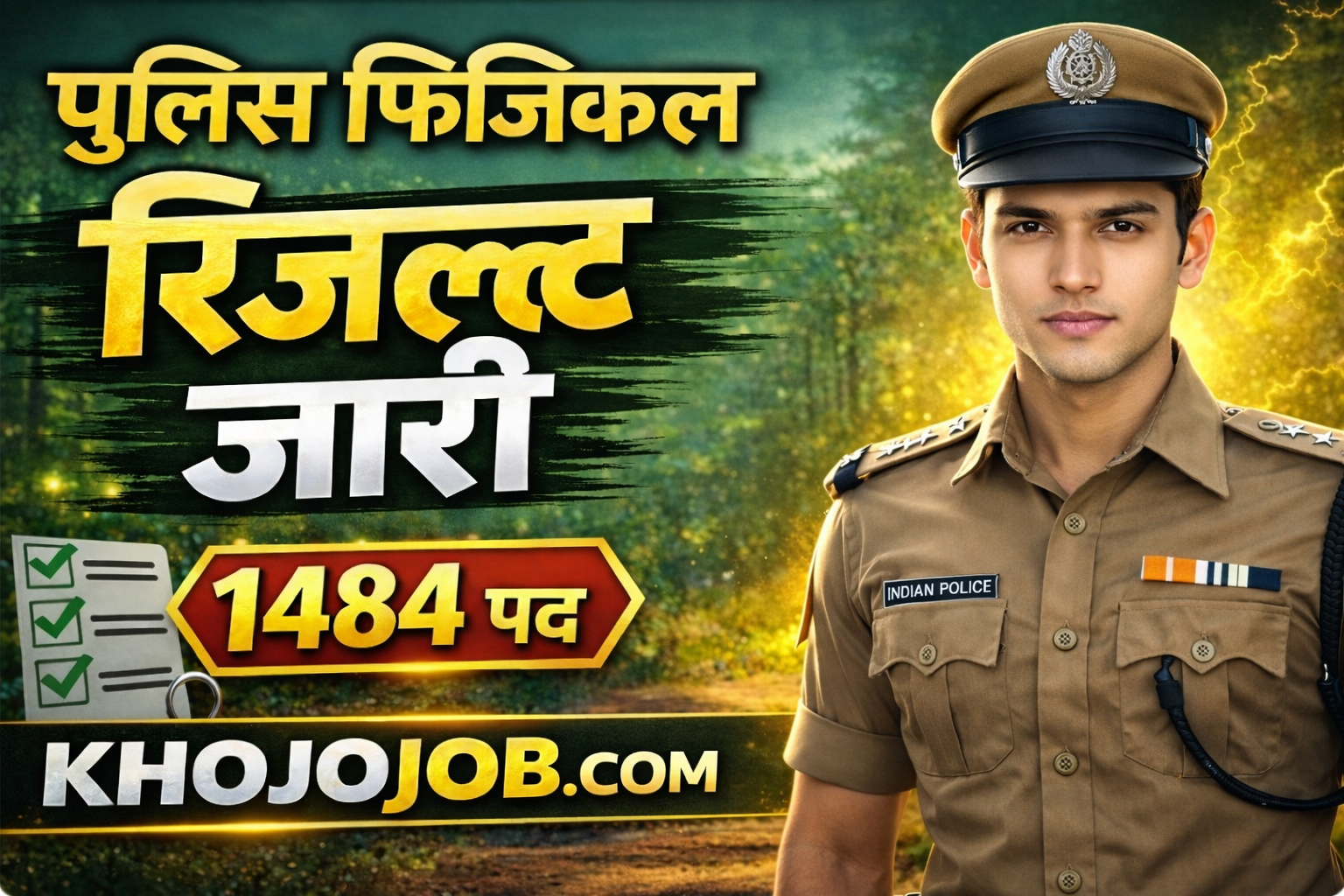 छ.ग. वनरक्षक (पद-1484) फिजिकल परीक्षा रिजल्ट जारी | CG Forest Guard Physical Exam Result 2025 khojojob khojojob.com cg forest